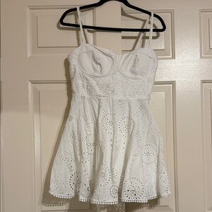 Zara White Eyelet Dress